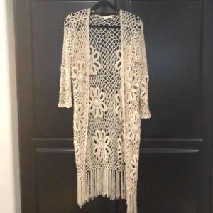 Phanuel Long Crochet Cardigan